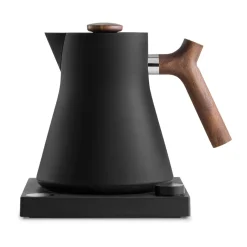 Hot Fellow Corvo EKG electric kettle with variable temperature 90 cl, Matte black-walnut BlackBrown