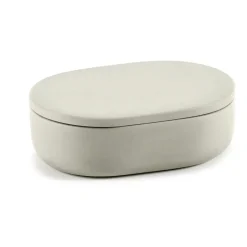 Online Serax Cose storage jar oval with lid S 3.3x10.2 cm, Beige