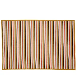 Outlet Hübsch Cotton throw 140x200 cm, Brown-black-white-red-blue