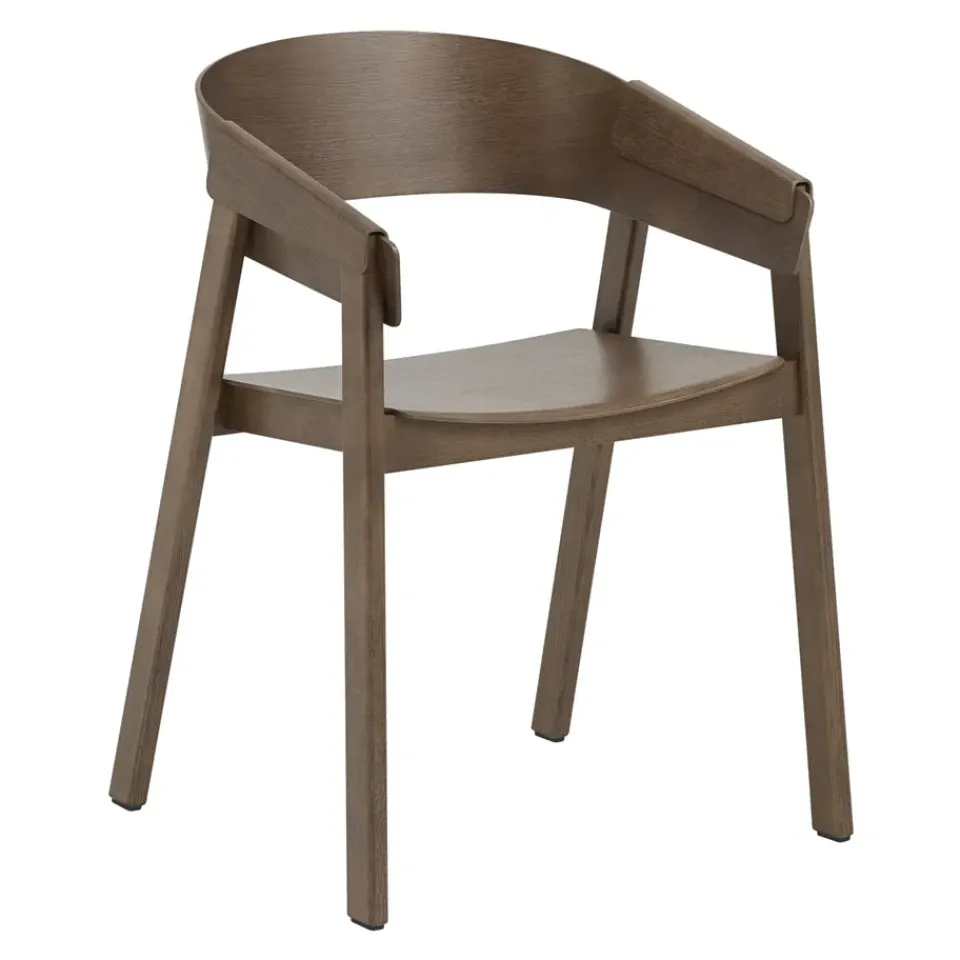 Chairs^Muuto Cover Armchair, Stained dark Brown