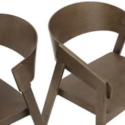 Chairs^Muuto Cover Armchair, Stained dark Brown