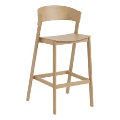Hot Muuto Cover bar stool, Oak BeigeBrown