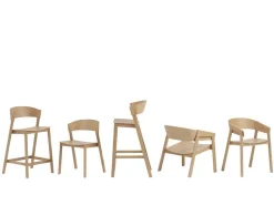 Hot Muuto Cover bar stool, Oak BeigeBrown
