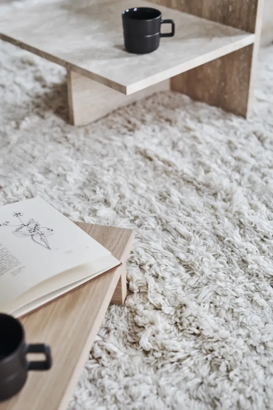 Sale Scandi Living Cozy wool carpet natural , 200x300 cm White