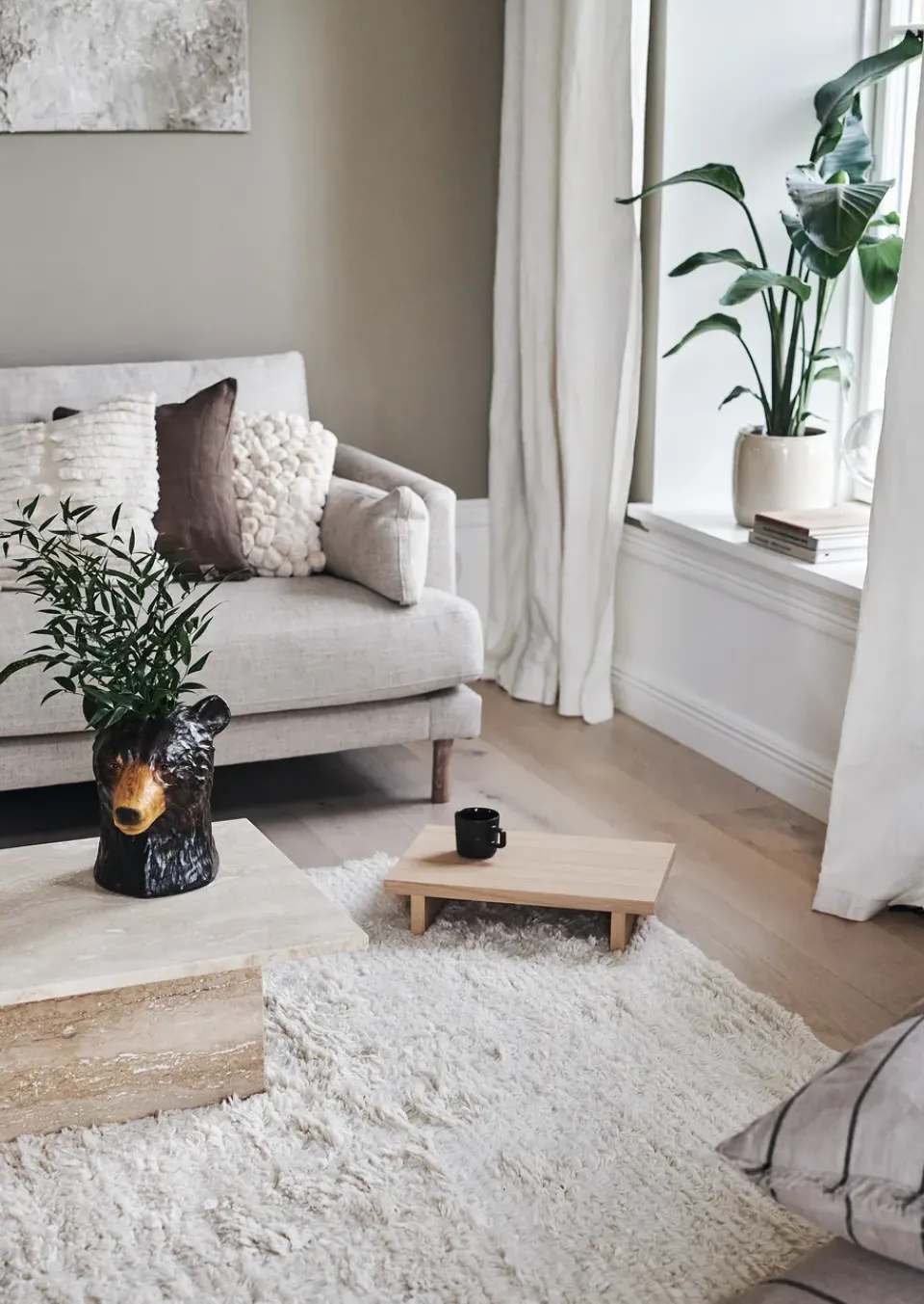 Sale Scandi Living Cozy wool carpet natural , 200x300 cm White