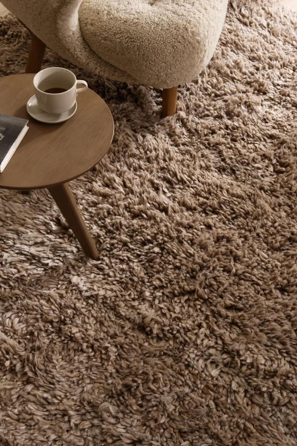 Clearance Scandi Living Cozy wool rug, Hazel, 170x240 cm Beige