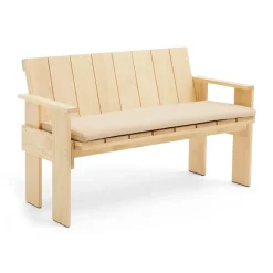 Online HAY Crate Dining Bench lacquered pine, Clear Transparent