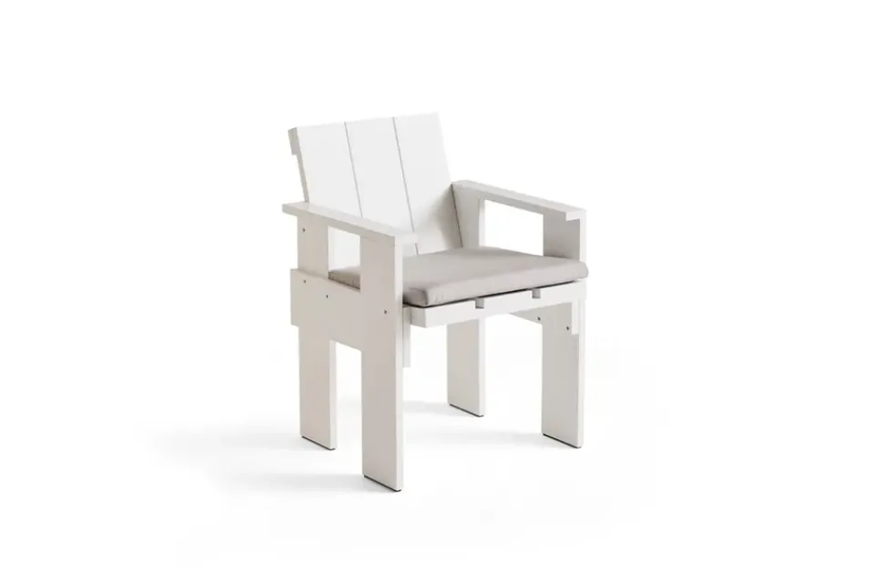 Outlet HAY Crate Dining Chair armchair lacquered pine, White