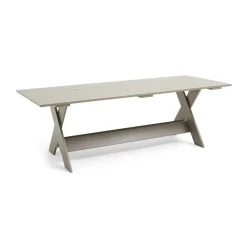 New HAY Crate Dining Table 230x89.5 cm lacquered pine, London fog Grey