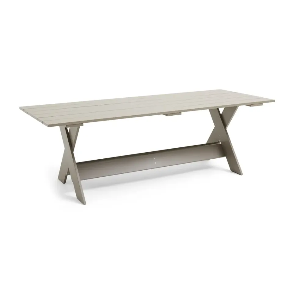 New HAY Crate Dining Table 230x89.5 cm lacquered pine, London fog Grey