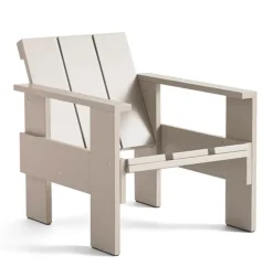 Seating^HAY Crate lounge chair lacquered pine, London fog Grey