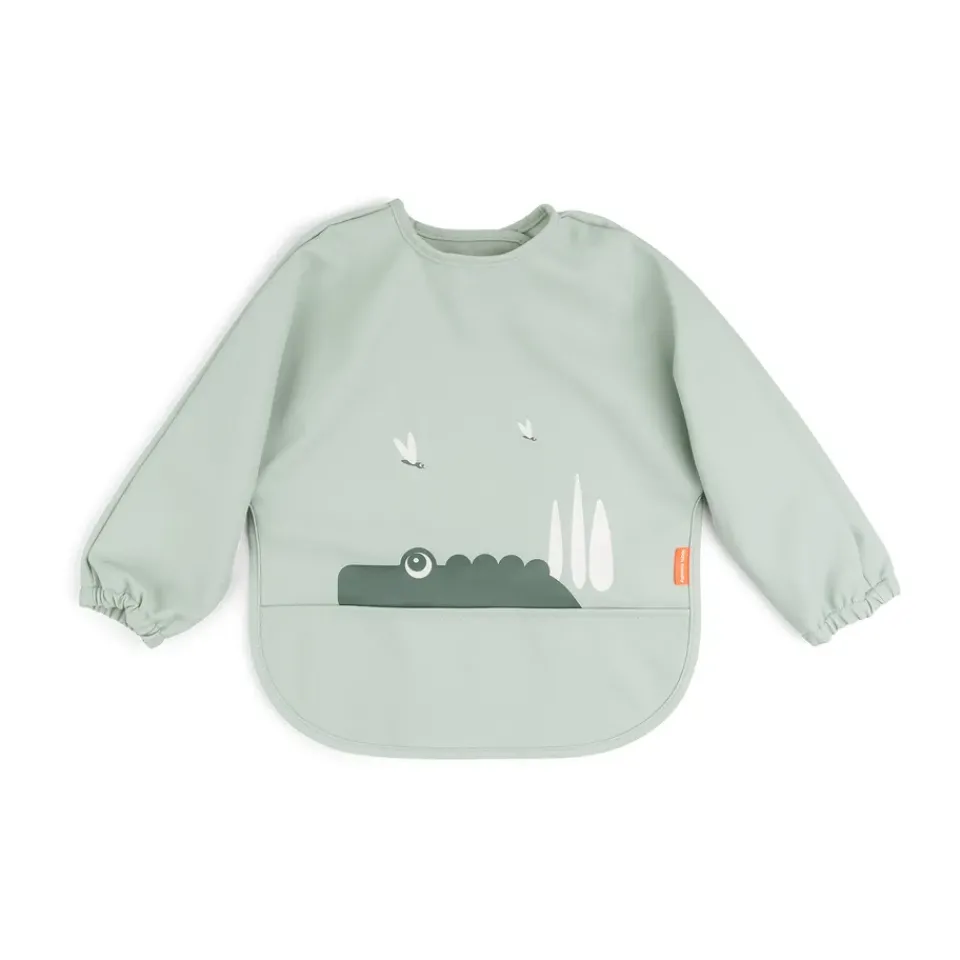 Bibs^Done by deer Croco bib with sleeves, Green