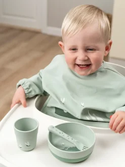 Bibs^Done by deer Croco bib with sleeves, Green