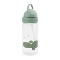 Clearance Done by deer Croco bottle with straw, Green