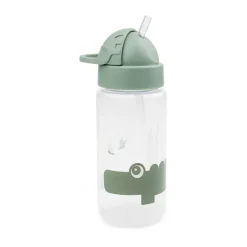 Clearance Done by deer Croco bottle with straw, Green