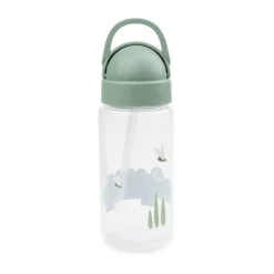 Clearance Done by deer Croco bottle with straw, Green