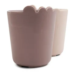 Done by deer Croco kiddish mini mug 10 cl 2-pack, Powder Beige