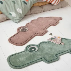 Children's Rugs^Done by deer Croco mat 46x110 cm, Green