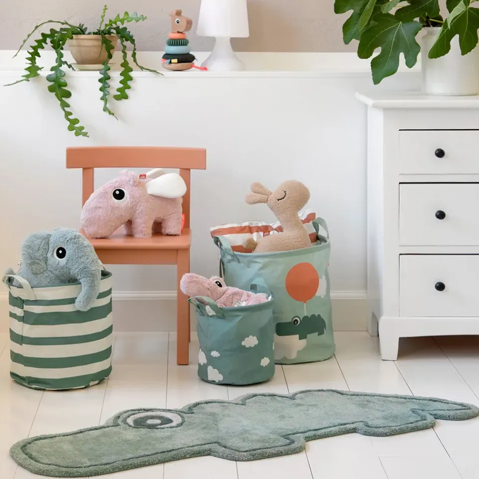 Children's Rugs^Done by deer Croco mat 46x110 cm, Green