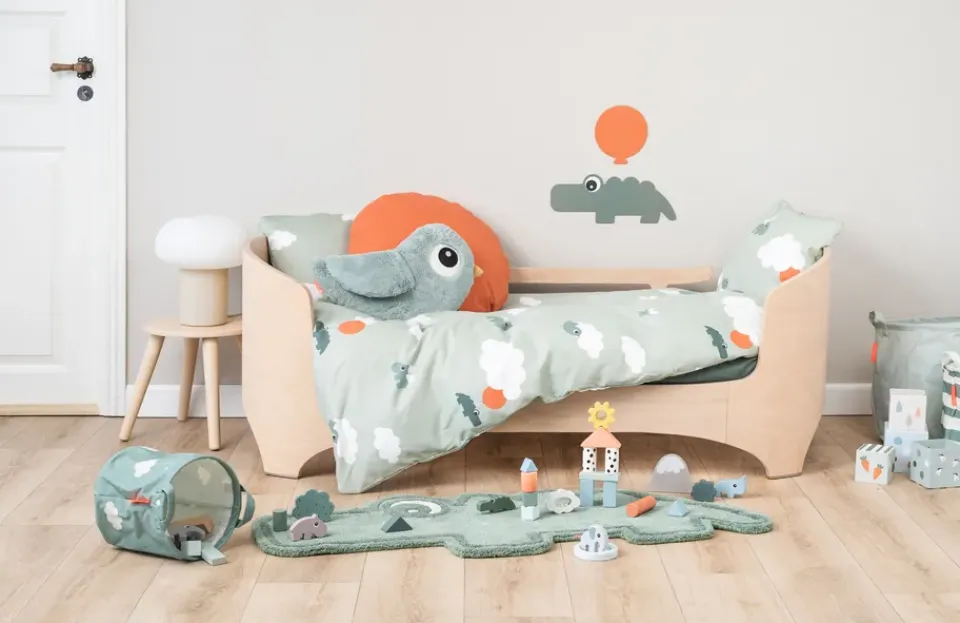 Children's Rugs^Done by deer Croco mat 46x110 cm, Green
