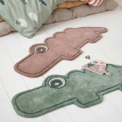 Children's Rugs^Done by deer Croco mat 46x110 cm, Powder Beige