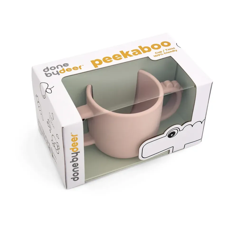 Outlet Done by deer Croco peekaboo sippy cup 170 ml, Powder Beige