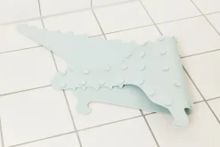New OYOY Crocodile Gustav bath mat, Pale mint BlueGreen