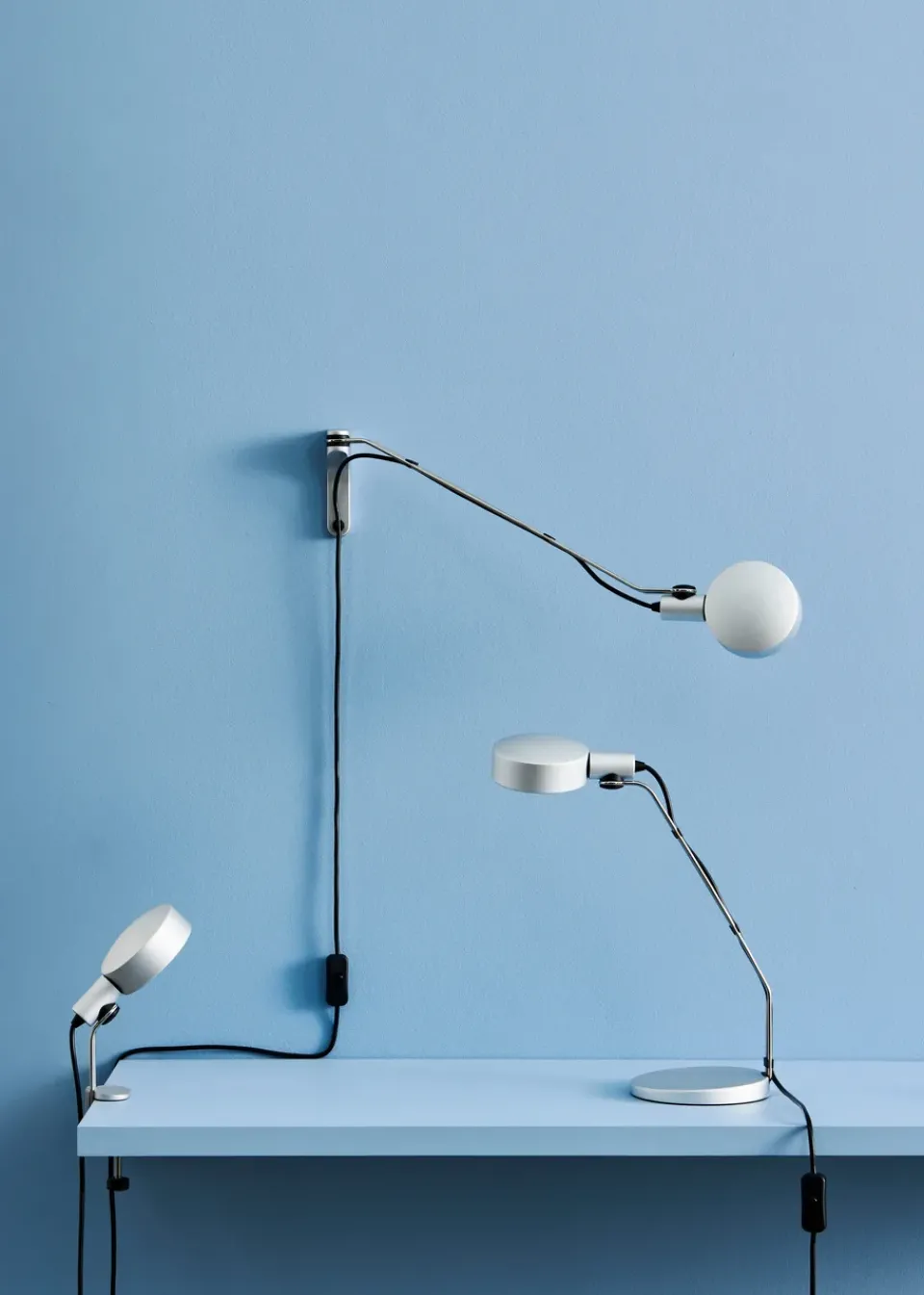 Clearance HAY Cupola Desk table lamp 40,8 cm, Clear anodised Transparent