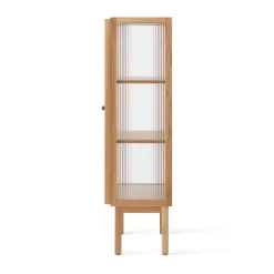 Display & Glass Cabinets|Display & Glass Cabinets^Audo Copenhagen Curiosity cabinet with glass doors 143 cm, Oak Beige