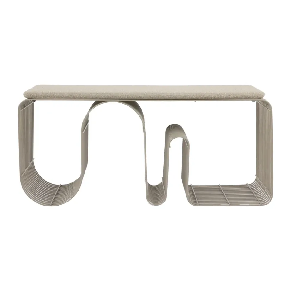 Outlet AYTM Curva seat cushion for bench 32x95.5 cm, Taupe Grey