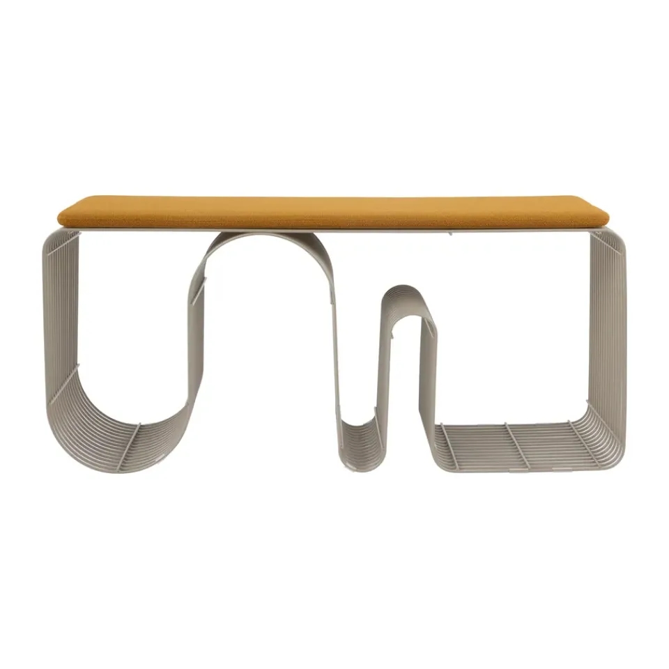 Clearance AYTM Curva seat cushion for bench 32x95.5 cm, Amber Yellow