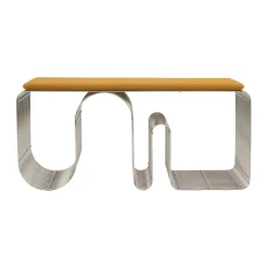 Clearance AYTM Curva seat cushion for bench 32x95.5 cm, Amber Yellow
