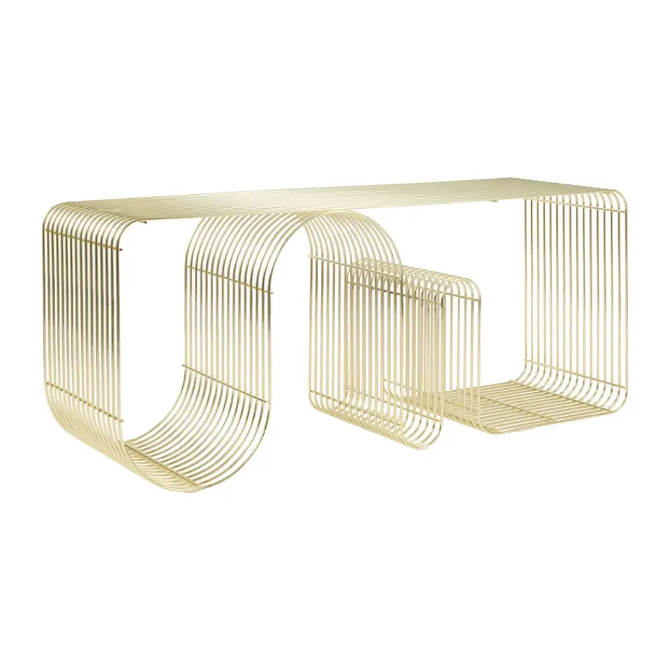 Benches^AYTM Curva seating bench 100 cm, Gold Gold-coloured