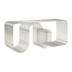 Benches^AYTM Curva seating bench 100 cm, Silver Black