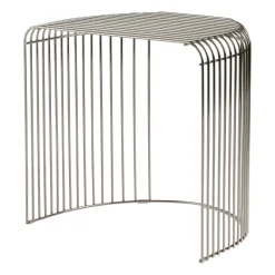 Side Tables^AYTM Curva table 45 cm, Silver Silver-coloured