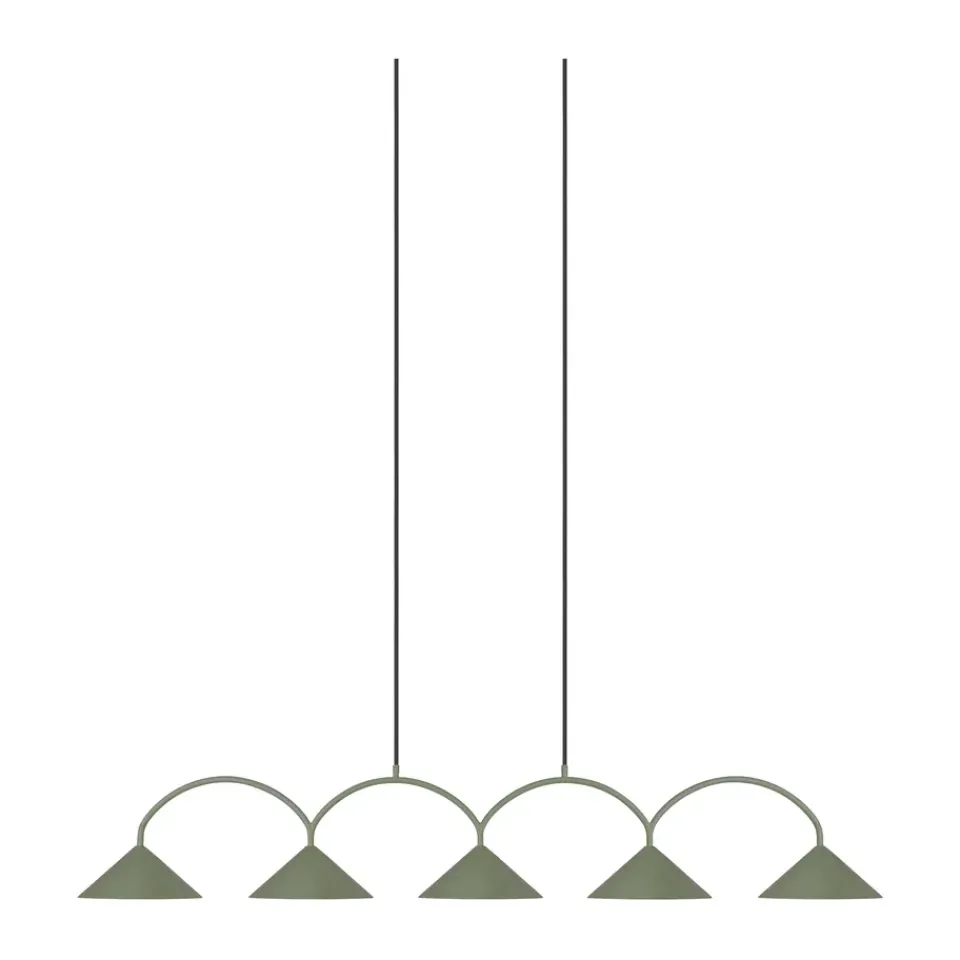 Pendant Lamps^Globen Lighting Curve pendant lamp 5, Green