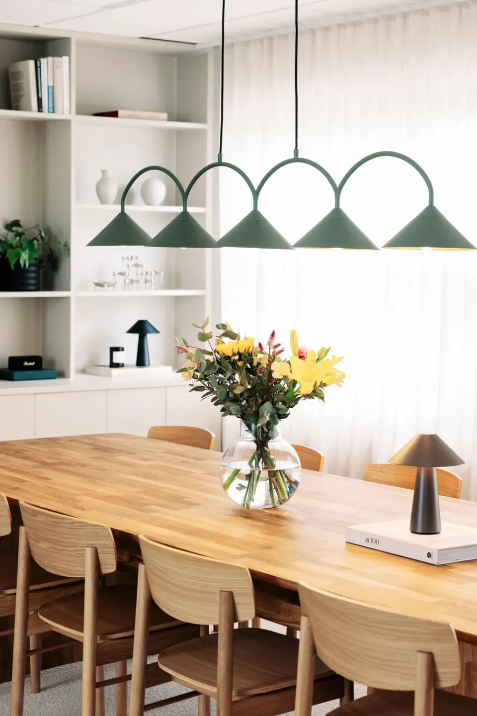 Pendant Lamps^Globen Lighting Curve pendant lamp 5, Green
