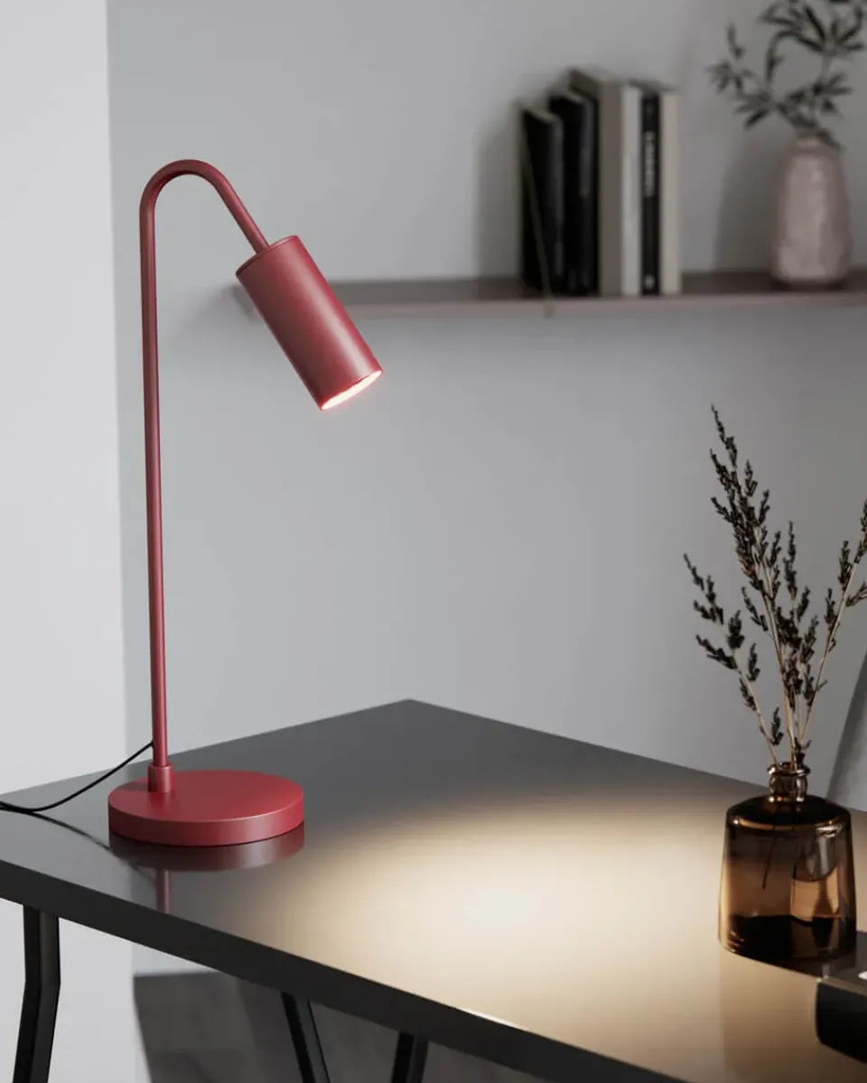 Discount By Rydéns Curve table lamp 51 cm, Dark Red