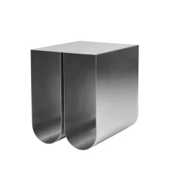Best Kristina Dam Studio Curved side table, Stainless steel Grey