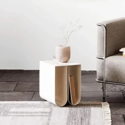 Best Kristina Dam Studio Curved side table, Stainless steel Grey