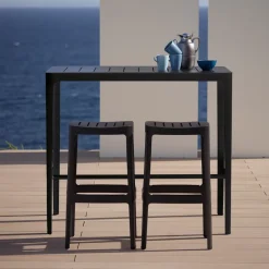 Table For Outdoor Use^Cane-line Cut bar table, Black