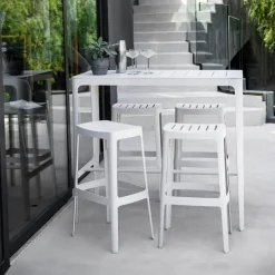Table For Outdoor Use^Cane-line Cut bar table, Black