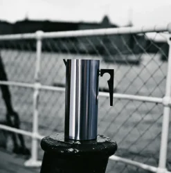 New Stelton Cylinda Line jug with icelip, steel Silver-coloured