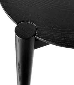 Coffee Tables^FDB Møbler D102 Søs coffee table Ø70 cm, Oak painted Black
