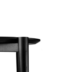 Coffee Tables^FDB Møbler D102 Søs coffee table Ø70 cm, Oak painted Black