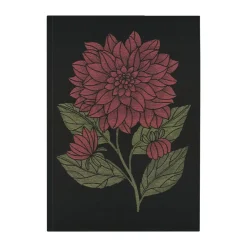 Kitchen Tea Towels^Ekelund Linneväveri Dahlia kitchen towel 48x70 cm, Red-black-green RedBlackGreen