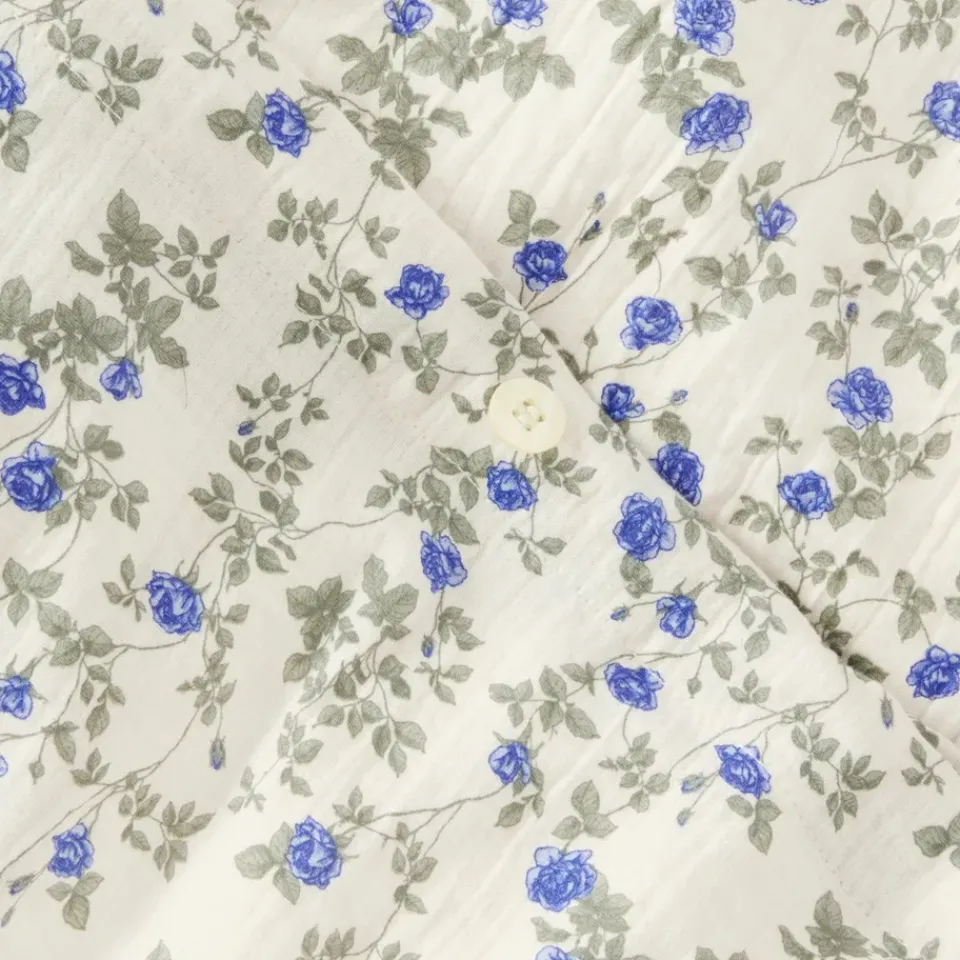 Online Garbo&Friends Dainty Muslin bedding set baby, 70x80 cm/28x35 cm Blue