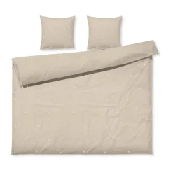 Bed Sets^Juna Daisy bed set 220x220 cm, Sand-white Beige