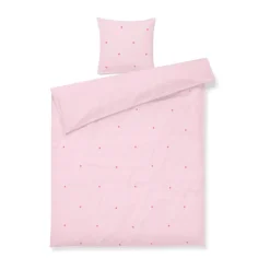 Juna Daisy bedding set 150x210 cm, -red Pink
