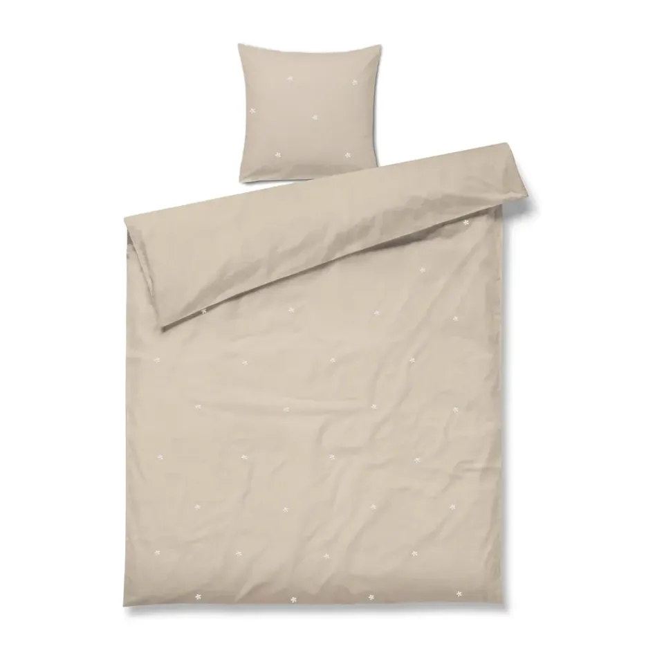 Sale Juna Daisy bedding set 150x210 cm, Sand-white Beige